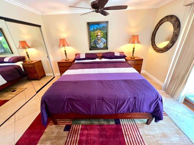 Guest king bedroom suite with courtyard access