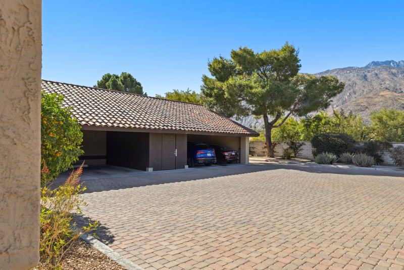 Private enclosed carport parking included with rental